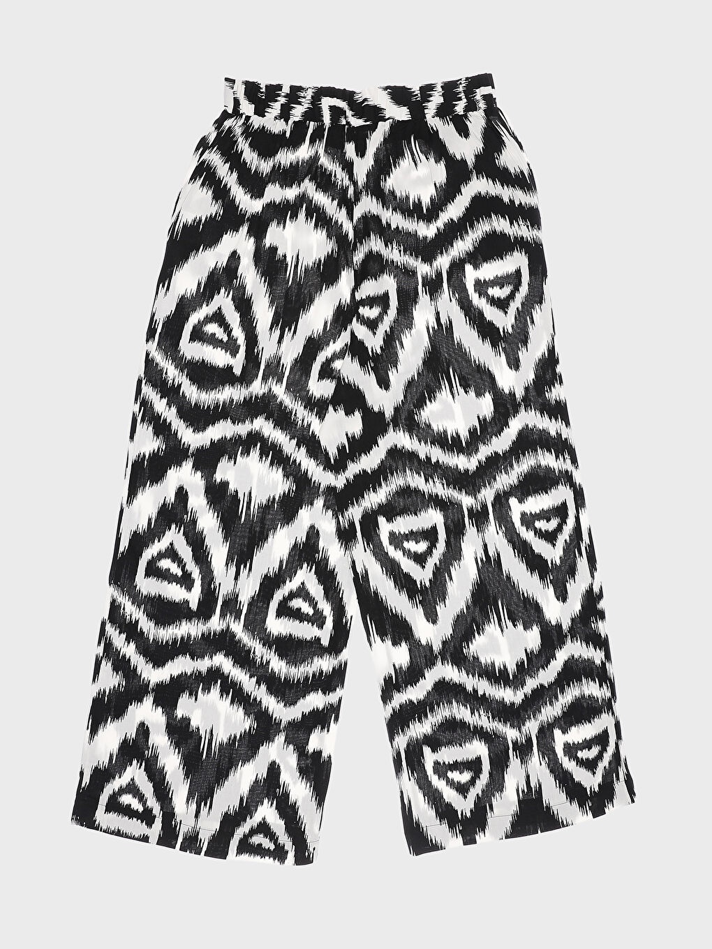 Patterned Women's Capri with Elastic Waist -S4JR53Z8-LQJ