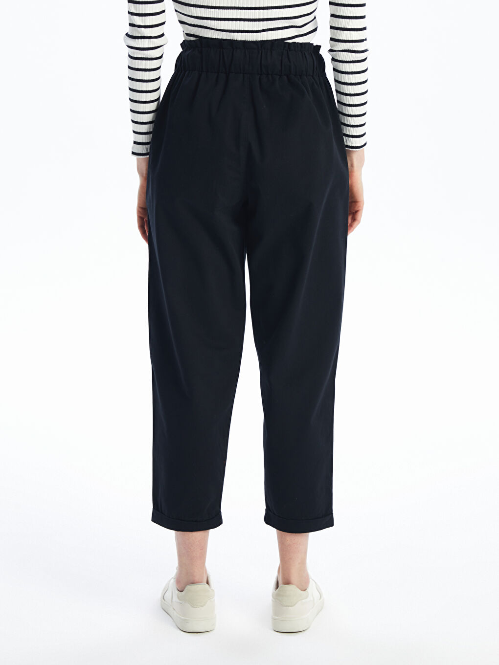 Elasticated Waist Relaxed Fit Women's Trousers -S4JR74Z8-CVL