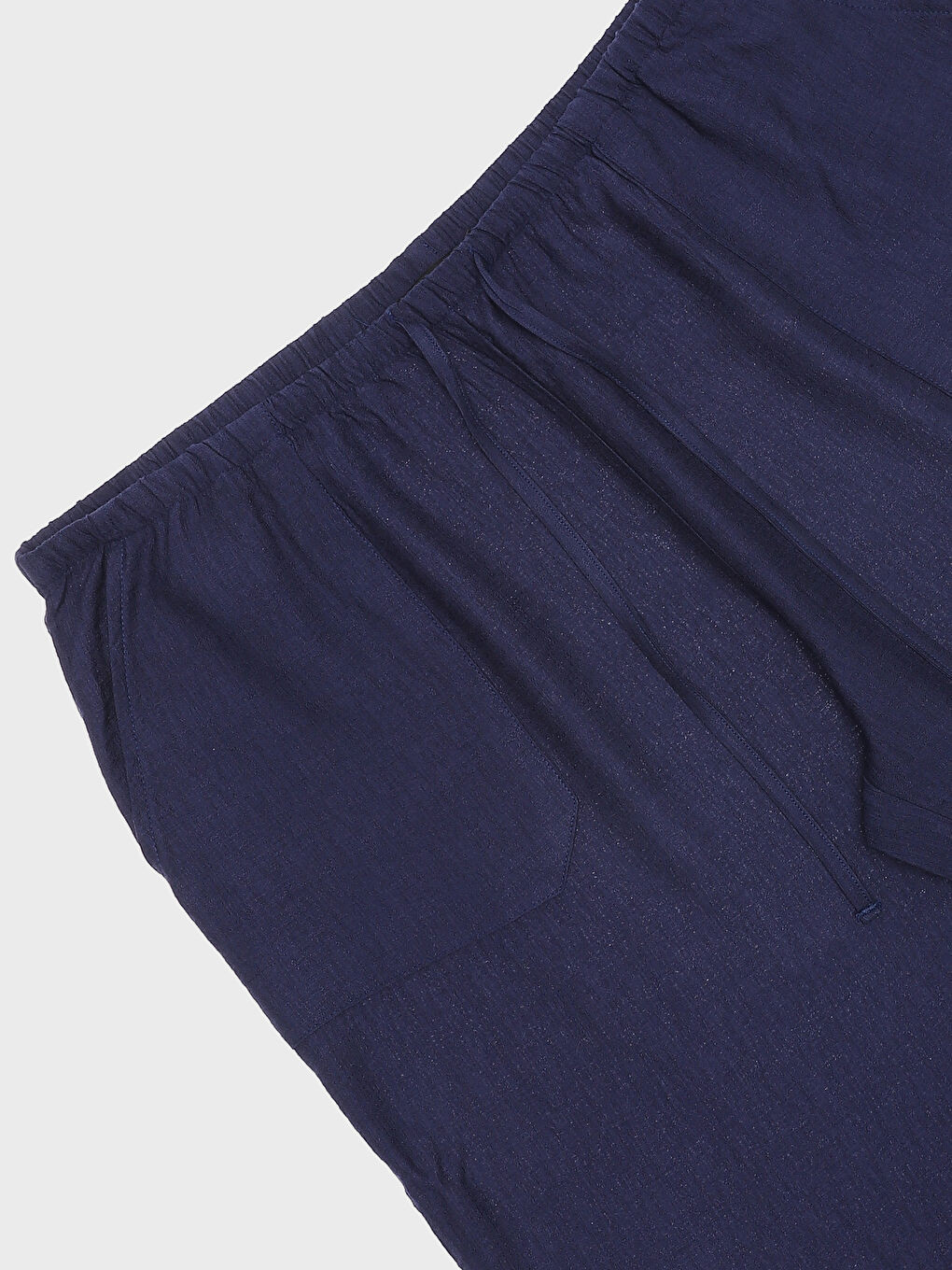 Elasticated Waist Plain Wide Leg Women's Trousers-8