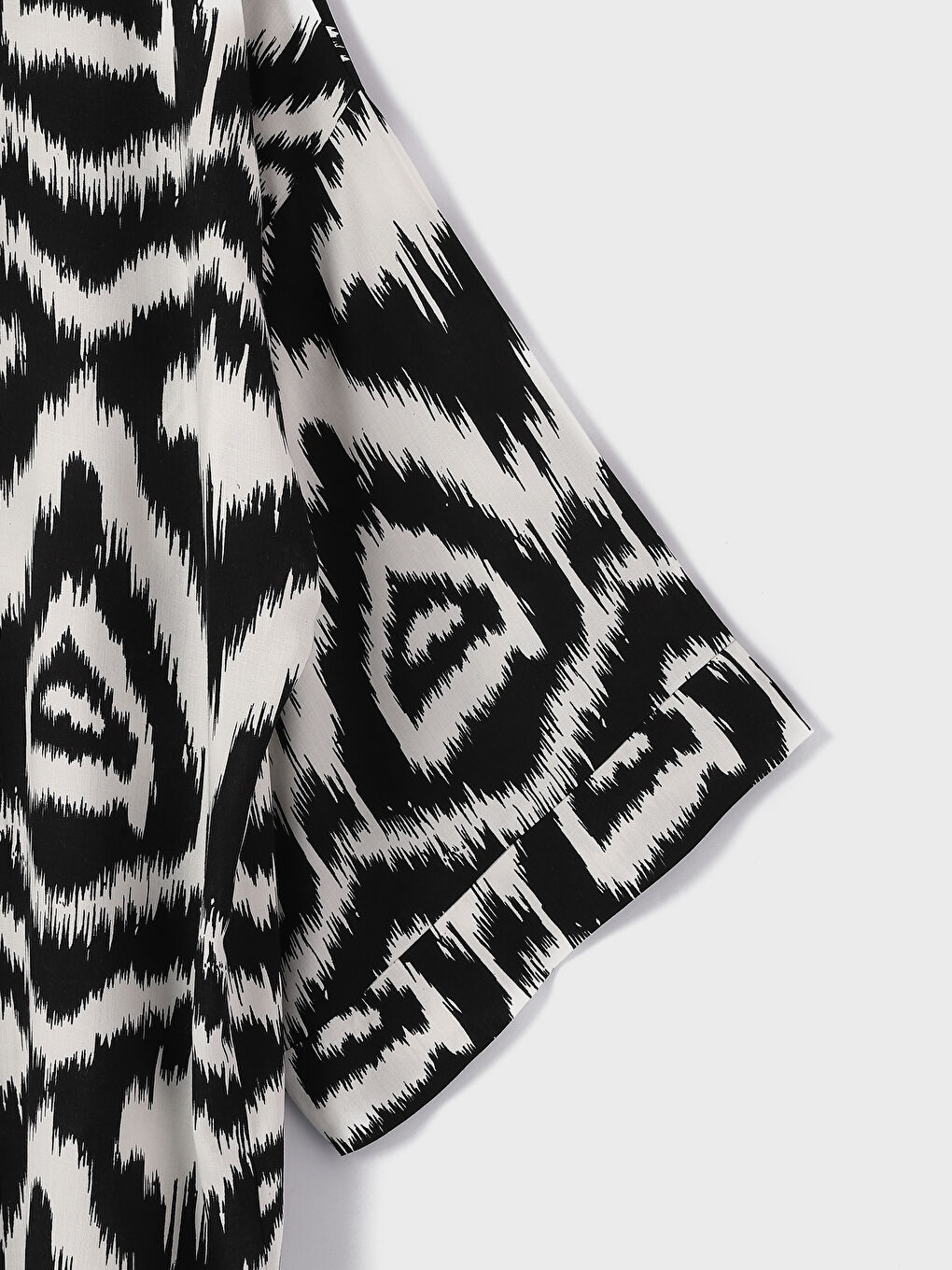 Shawl Collar Patterned Oversize Women's Kimono-7