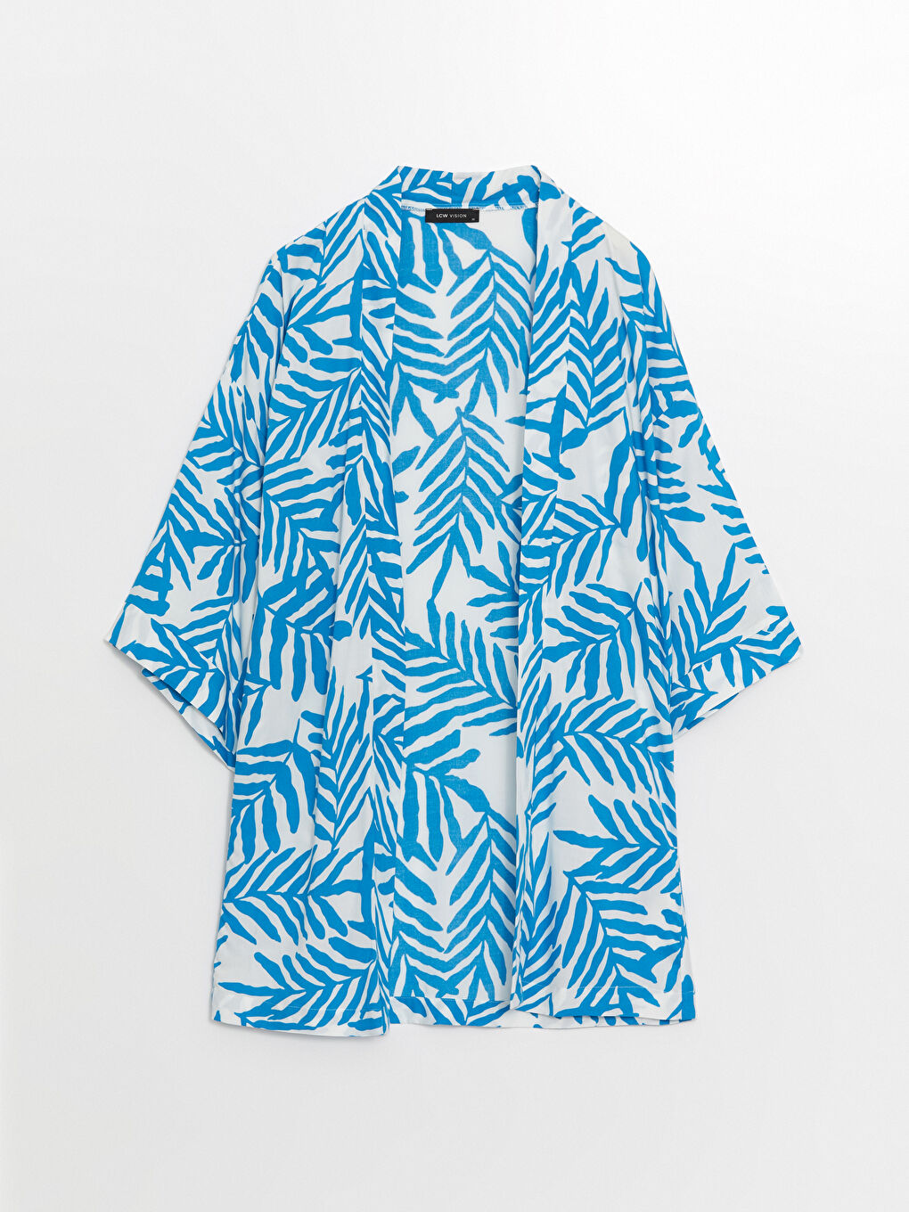 Shawl Collar Patterned Oversize Women's Kimono-4