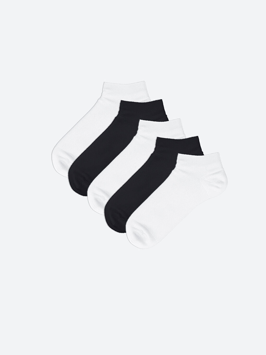 Beyaz Erkek Patik Çorap 5'li-1