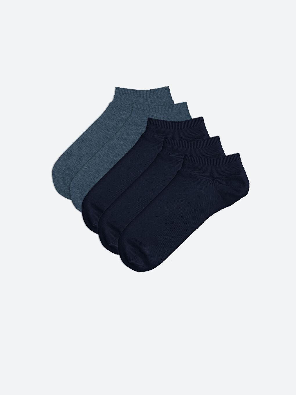 Lacivert Erkek Patik Çorap 5'li-1