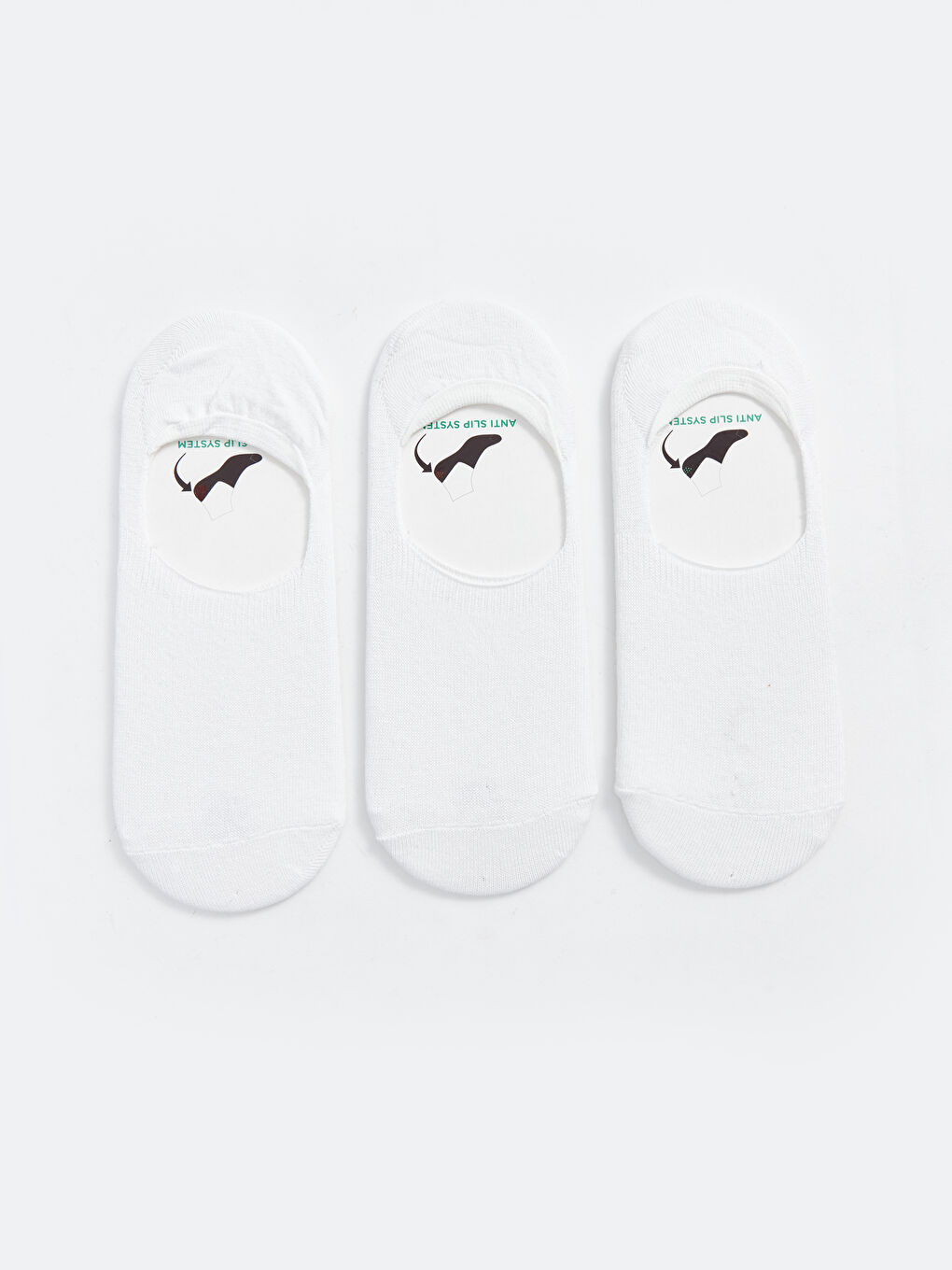 Beyaz Erkek Babet Çorap 3'lü
