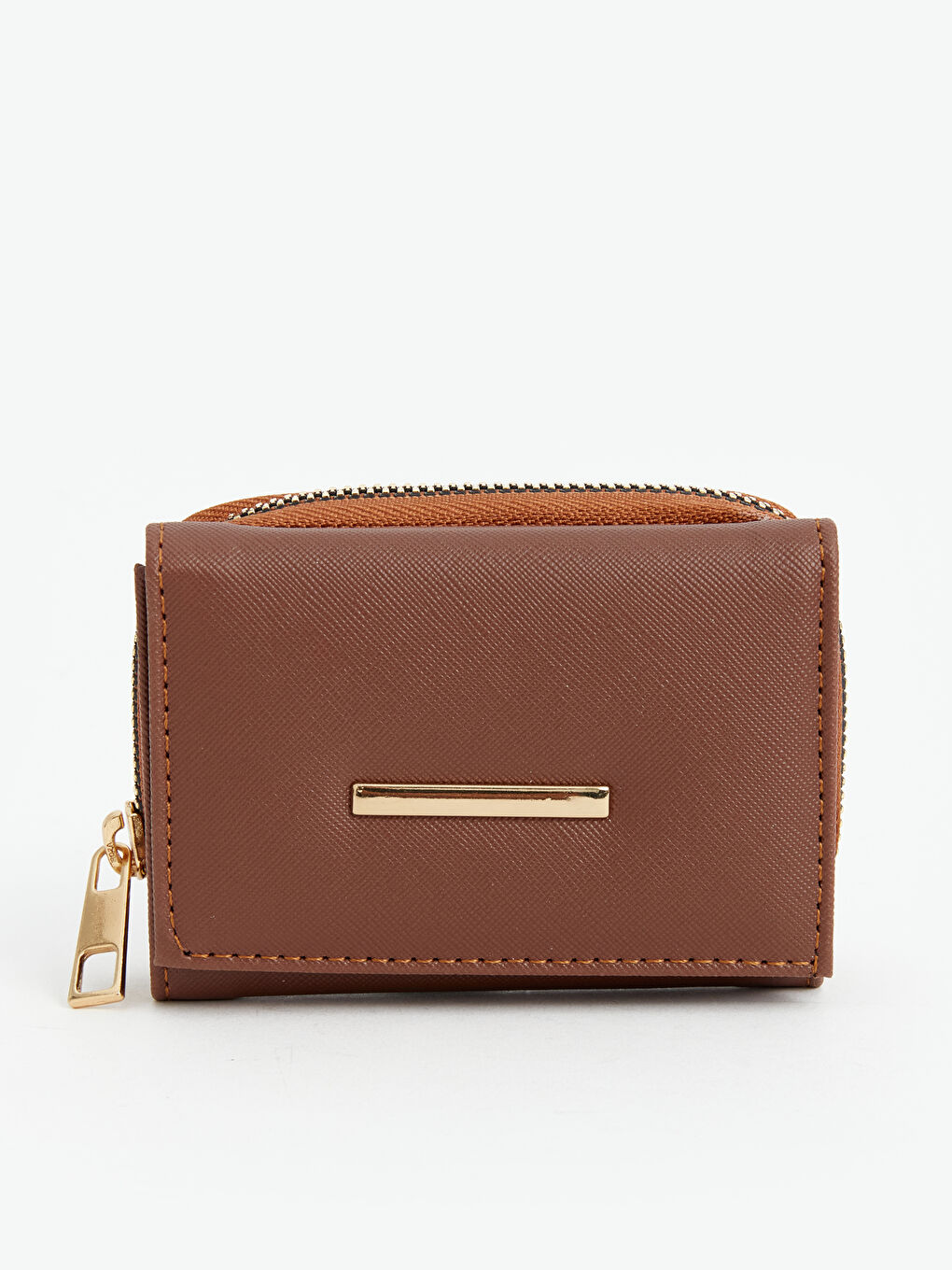 Kahverengi Fermuarlı Kadın Cüzdan