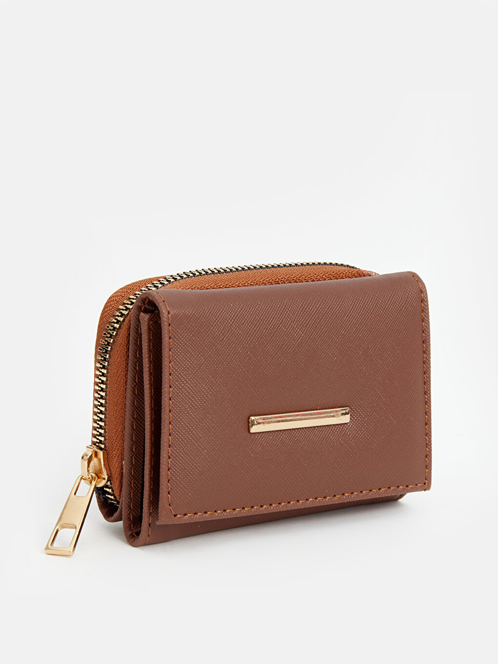 Kahverengi Fermuarlı Kadın Cüzdan-1