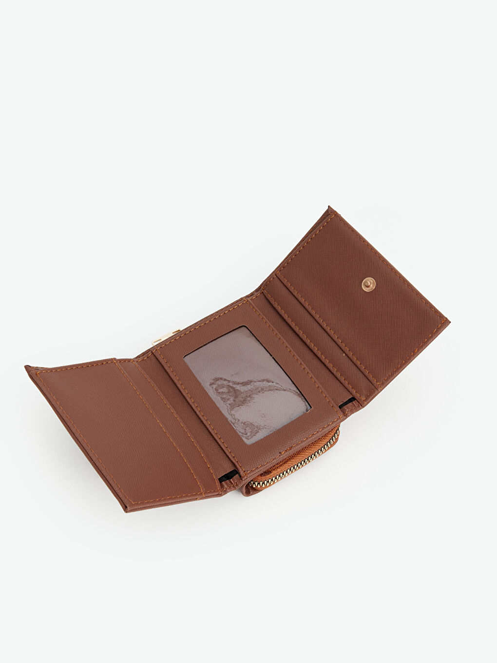 Kahverengi Fermuarlı Kadın Cüzdan-3