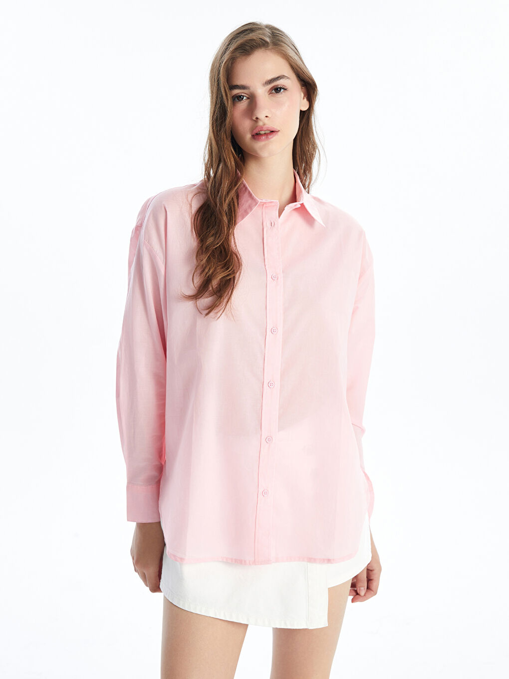 LCW Vision Plain Long Sleeve Women's Shirt -S4JT41Z8-QX9