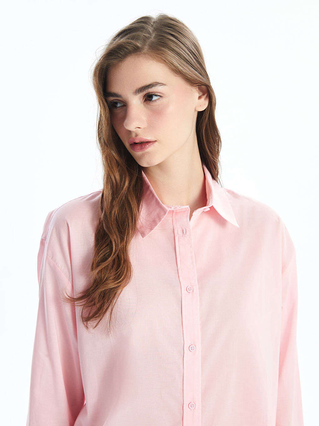 LCW Vision Plain Long Sleeve Women's Shirt -S4JT41Z8-QX9