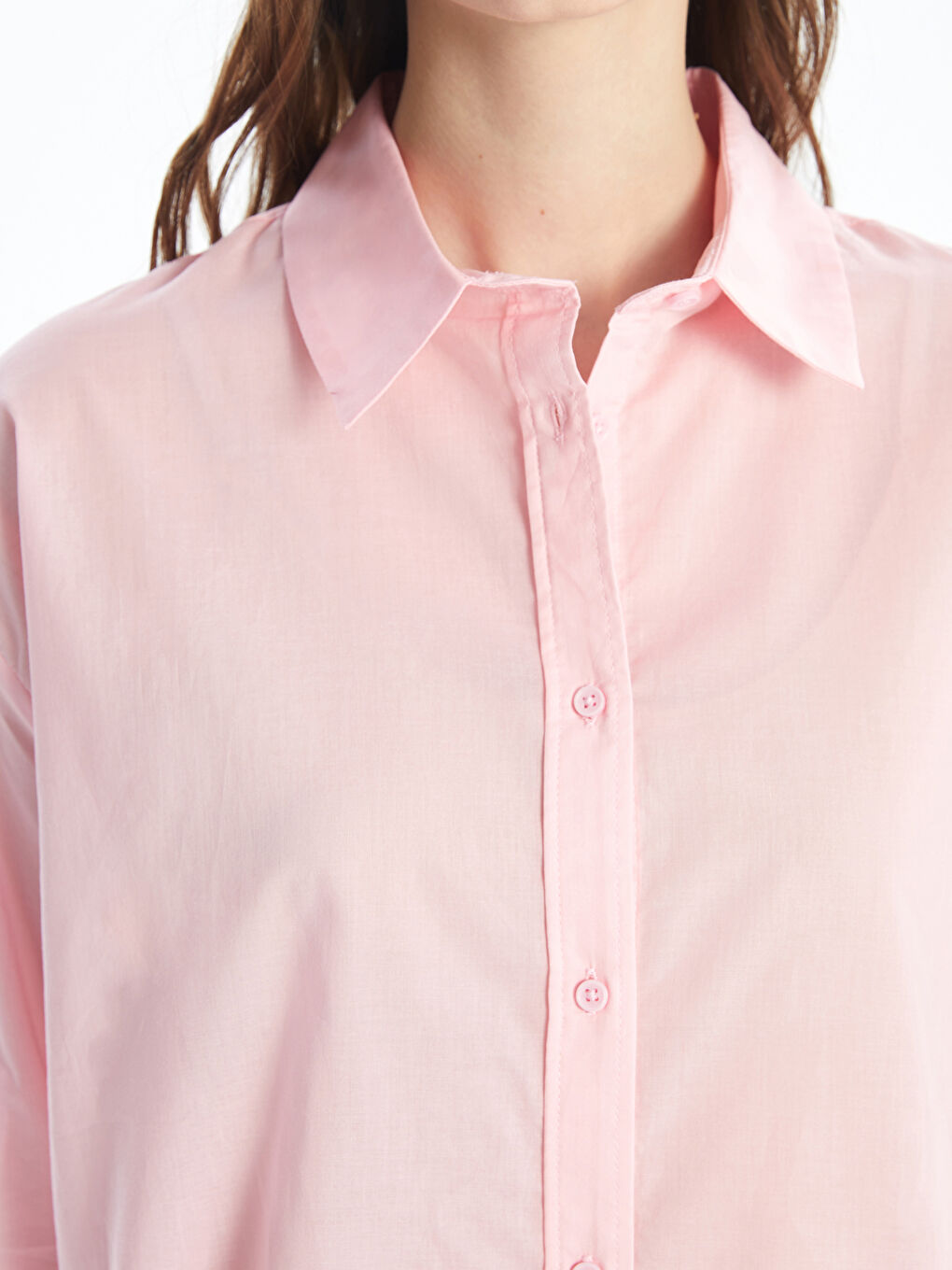 LCW Vision Plain Long Sleeve Women's Shirt -S4JT41Z8-QX9