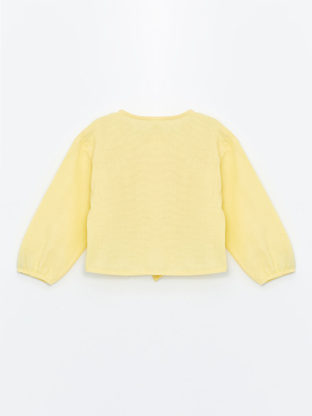 Sarı Bisiklet Yaka Uzun Kollu Kız Bebek Bluz ve Pantolon 2'li Takım-2