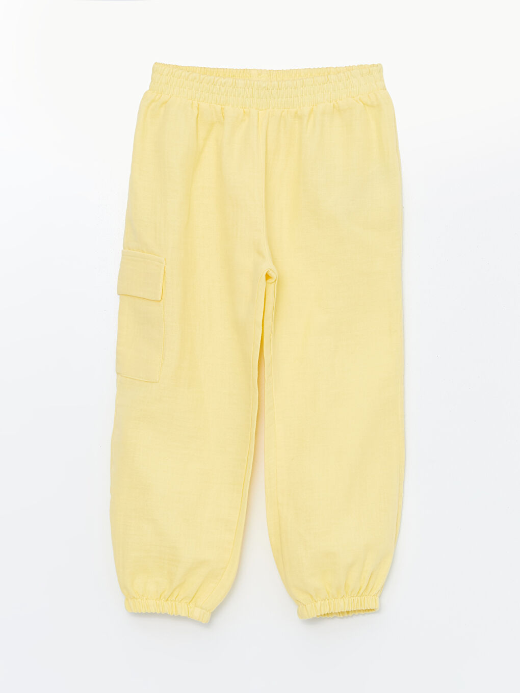 Sarı Bisiklet Yaka Uzun Kollu Kız Bebek Bluz ve Pantolon 2'li Takım-3