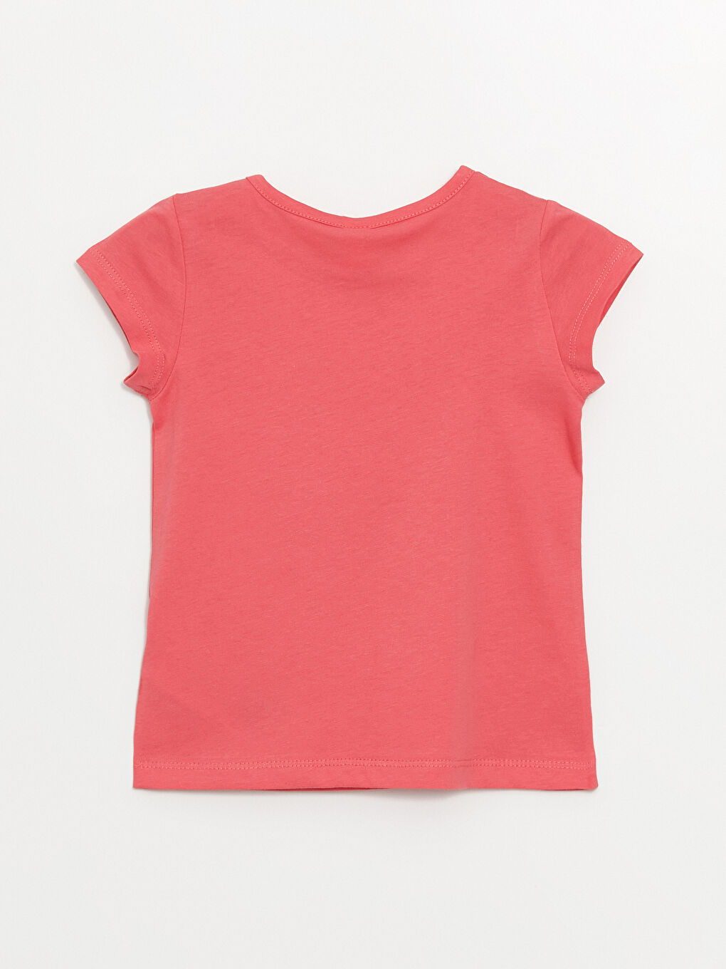 Crew Neck Short Sleeve Printed Baby Girls' T-Shirt-1