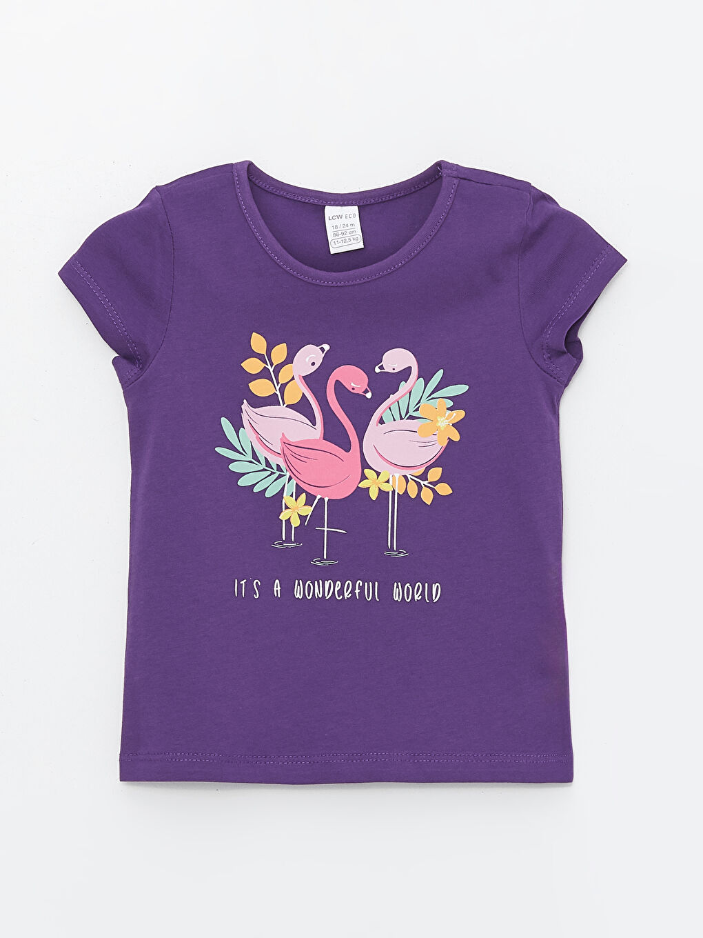 Crew Neck Short Sleeve Printed Baby Girl T Shirt -S4JT49Z1-Y0E