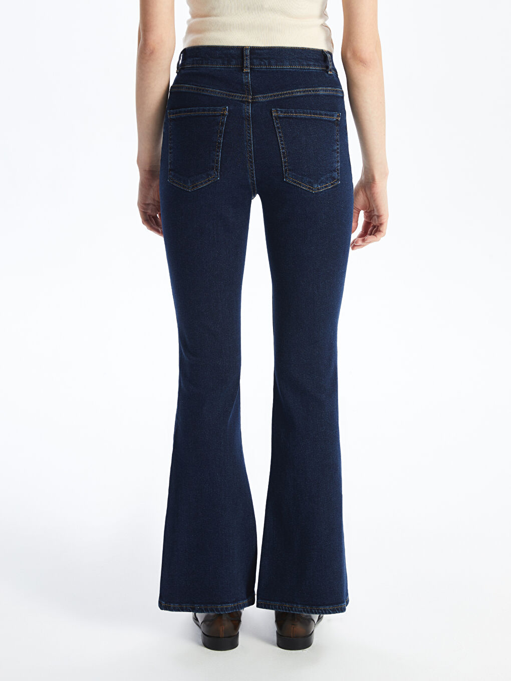 LCW Jeans Koyu Rodeo Mars Flare Kadın Jean Pantolon - 3