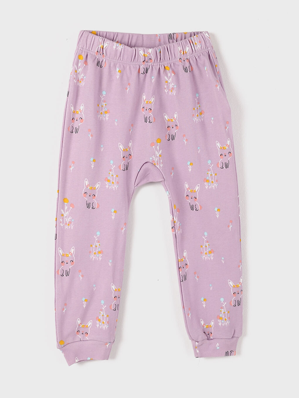 LCW ECO Girls' Printed Pyjama Bottoms with Elasticated Waist -S4JT96Z1-QSD