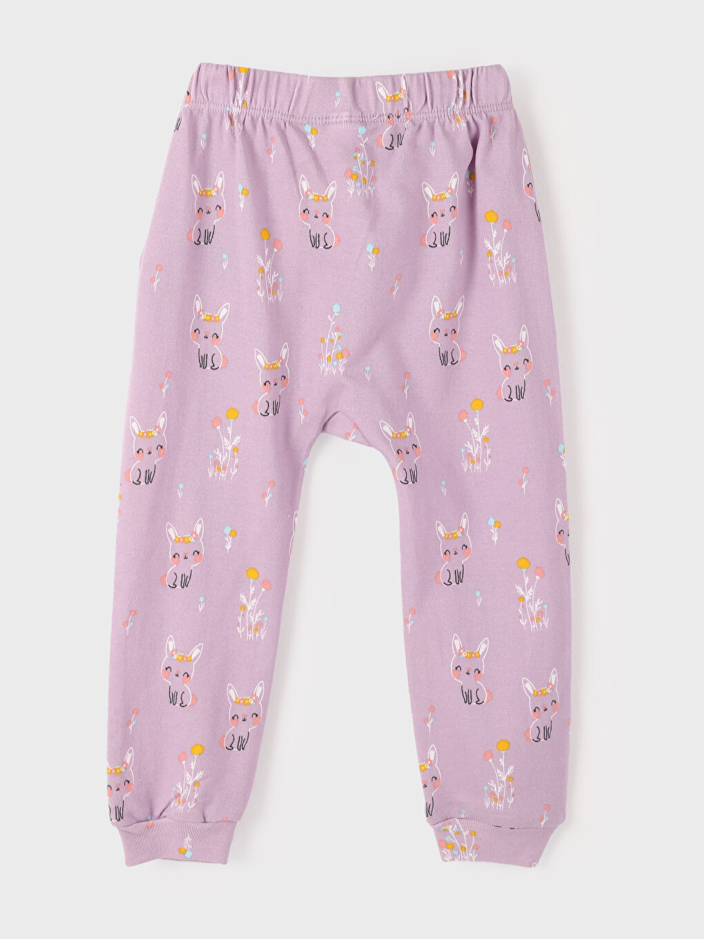 LCW ECO Girls' Printed Pyjama Bottoms with Elasticated Waist -S4JT96Z1-QSD