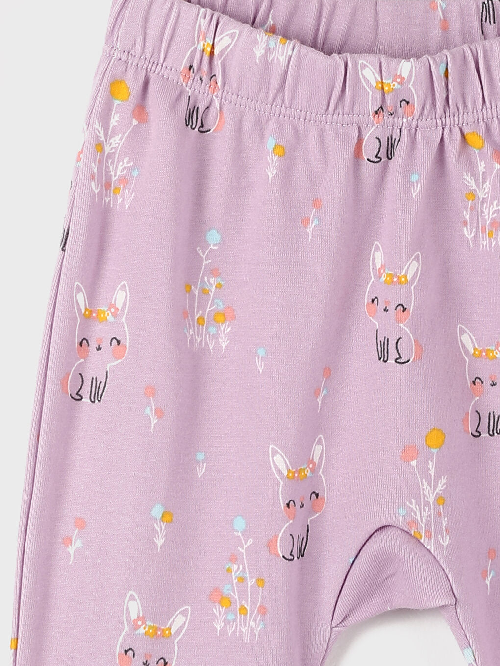 LCW ECO Girls' Printed Pyjama Bottoms with Elasticated Waist -S4JT96Z1-QSD