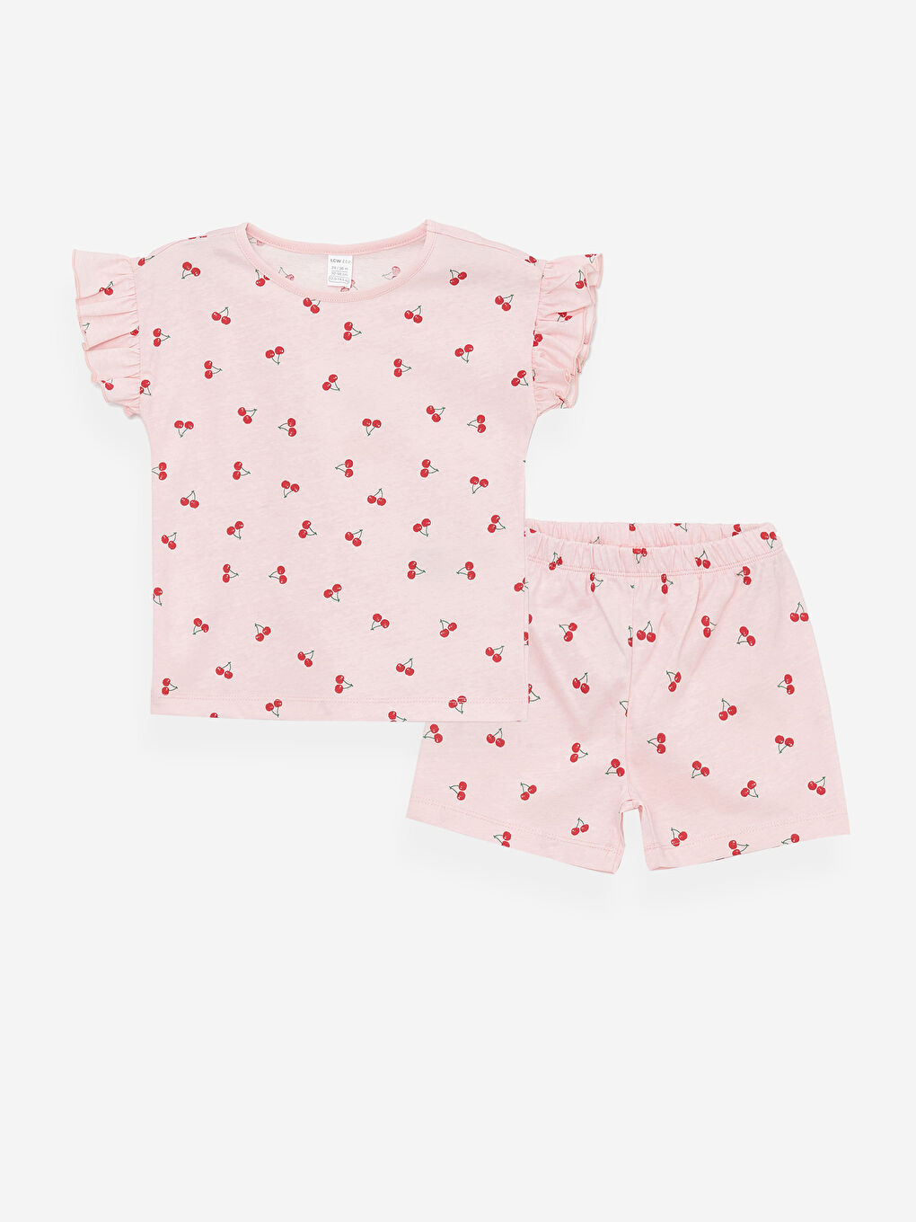 Pembe Kız Bebek Şortlu Pijama Takımı