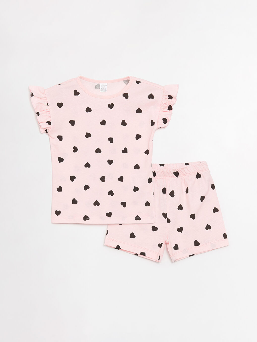 Pembe Kız Bebek Şortlu Pijama Takımı