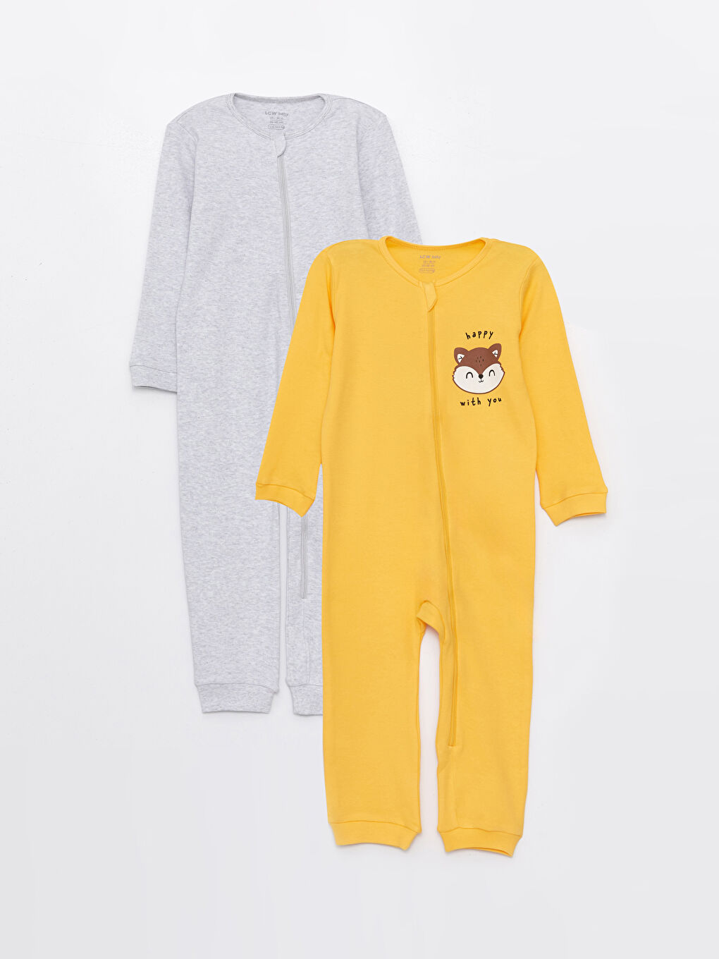 Turuncu Bisiklet Yaka Baskılı Erkek Bebek Tulum 2'li