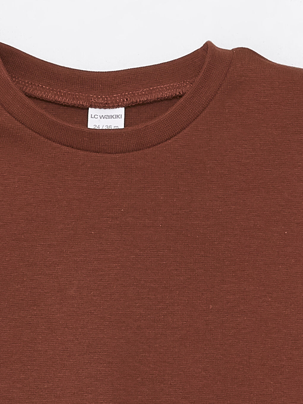 Kahverengi Bisiklet Yaka Kısa Kollu Basic Erkek Bebek Tişört ve Şort 2'li Takım-3