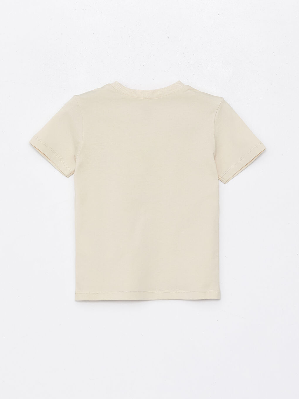 Bej Bisiklet Yaka Kısa Kollu Baskılı Erkek Bebek Tişört ve Şort 2'li Takım-2