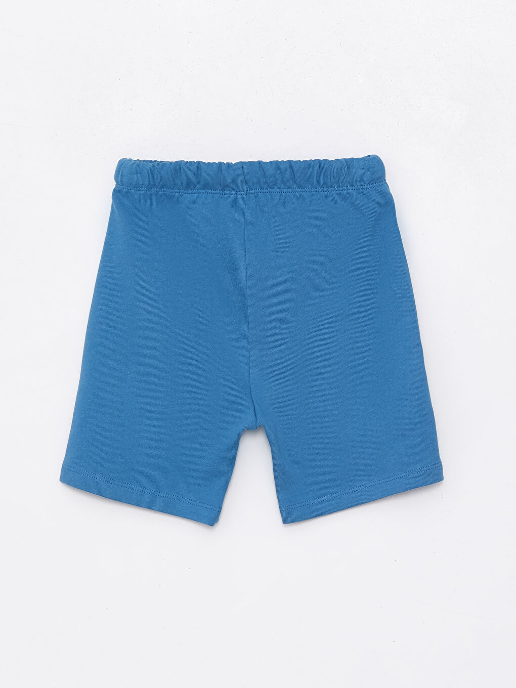 Bej Bisiklet Yaka Kısa Kollu Baskılı Erkek Bebek Tişört ve Şort 2'li Takım-5