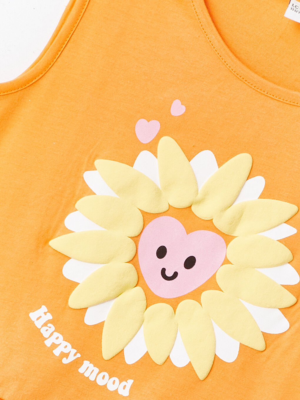 Turuncu Bisiklet Yaka Baskılı Kız Çocuk Elbise-2