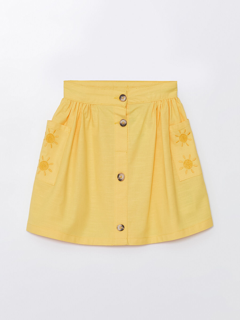 LCW Kids Sari Nakışlı Kız Çocuk Etek