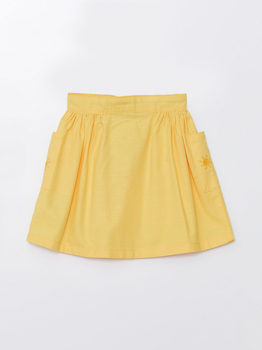 LCW Kids Sari Nakışlı Kız Çocuk Etek - 1