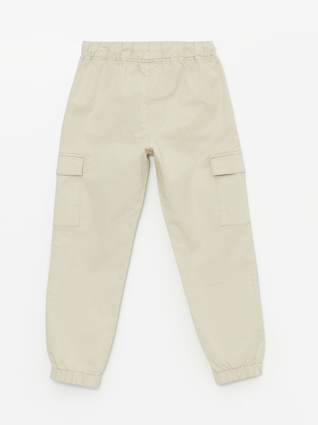 Gri Rahat Kalıp Beli Lastikli Erkek Çocuk Kargo Jogger Pantolon-1