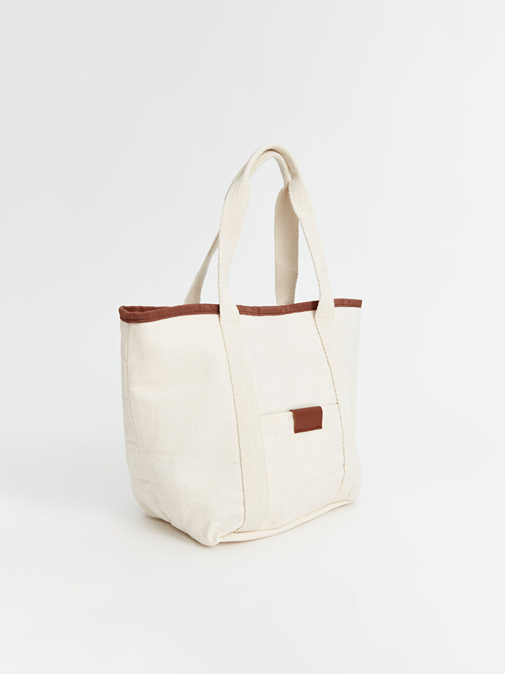 Bej Kadın Kanvas El Çantası-1