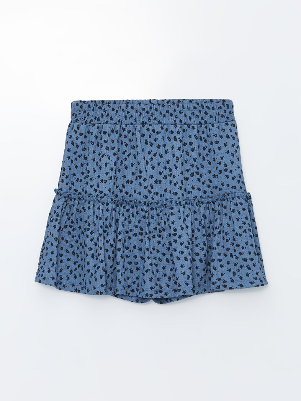 Patterned Women's Shorts Skirt with Elastic Waist -S4JY54Z8-LQQ