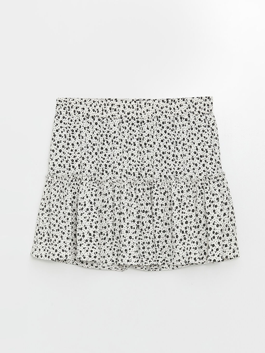 Patterned Women's Shorts Skirt with Elastic Waist -S4JY54Z8-LRA