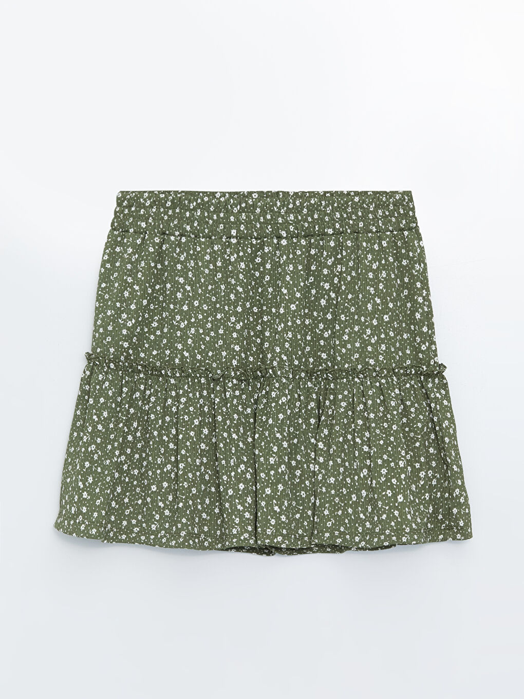 Patterned Women's Shorts Skirt with Elastic Waist -S4JY54Z8-LRR
