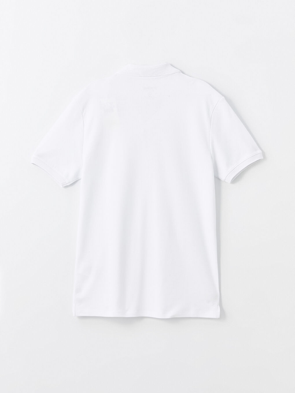 Beyaz Polo Yaka Kısa Kollu Penye Erkek Tişört-5