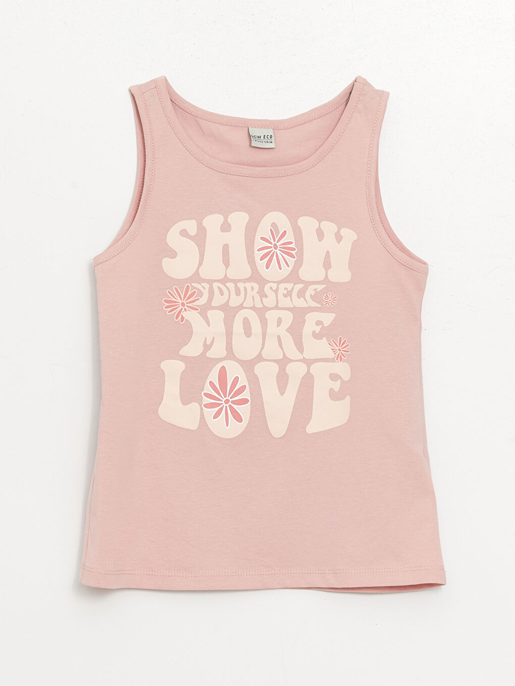 Crew Neck Printed Girl's Undershirt -S4K087Z4-YAR