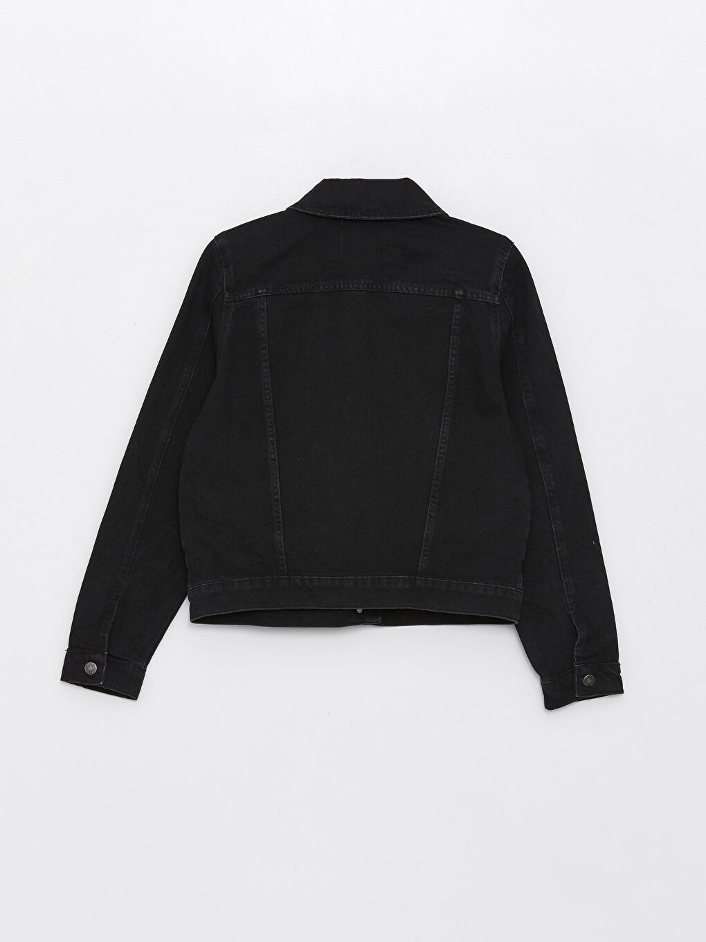 Collared Neck Women's Denim Jacket-6