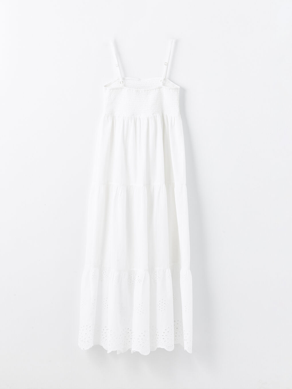 Square Collar Self Patterned Strappy Women's Dress -S4K113Z8-U7E