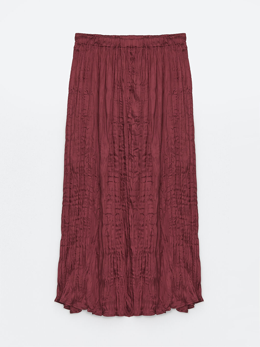 Straight A-Line Satin Women's Skirt with Elastic Waist -S4K163Z8-HQV