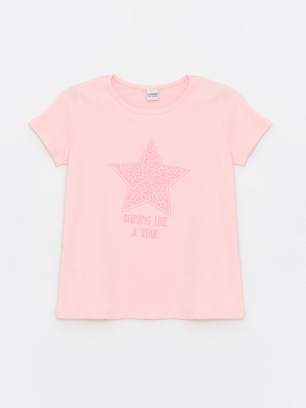 Pembe Bisiklet Yaka Baskılı Kısa Kollu Kız Çocuk Tişört-2