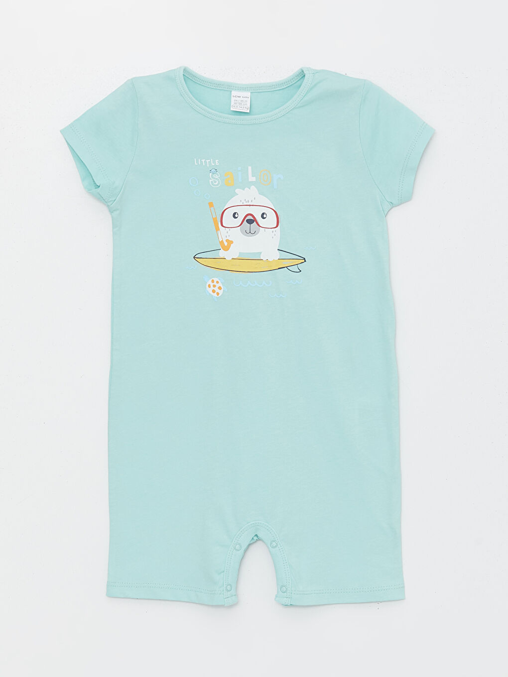 Yeşil Baskılı Kız Çocuk Şort Tulum