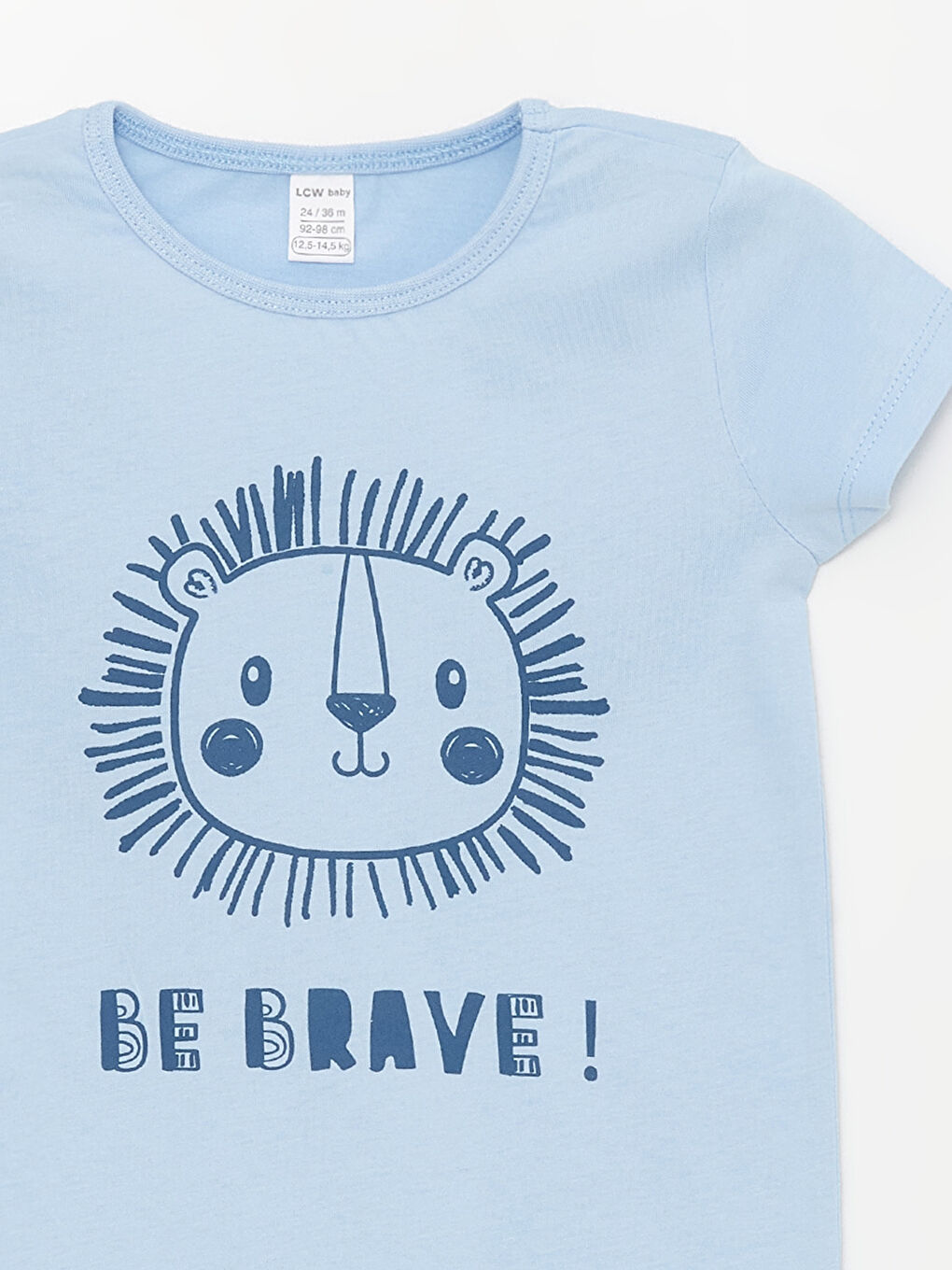 Ekru Bisiklet Yaka Kısa Kollu Baskılı Pamuklu Erkek Bebek Tulum 2'li-5