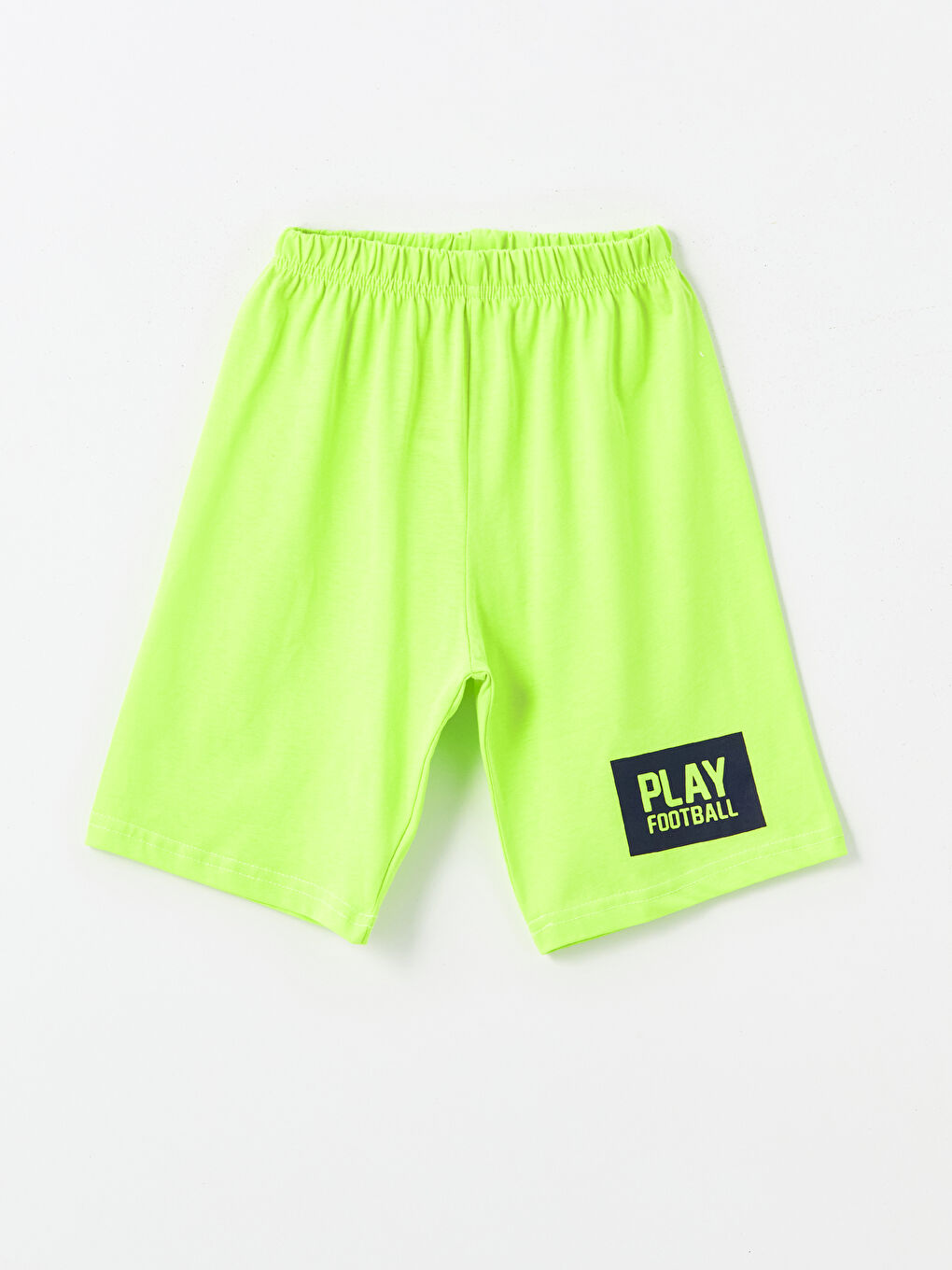 Yeşil Beli Lastikli Erkek Çocuk Pijama Şort