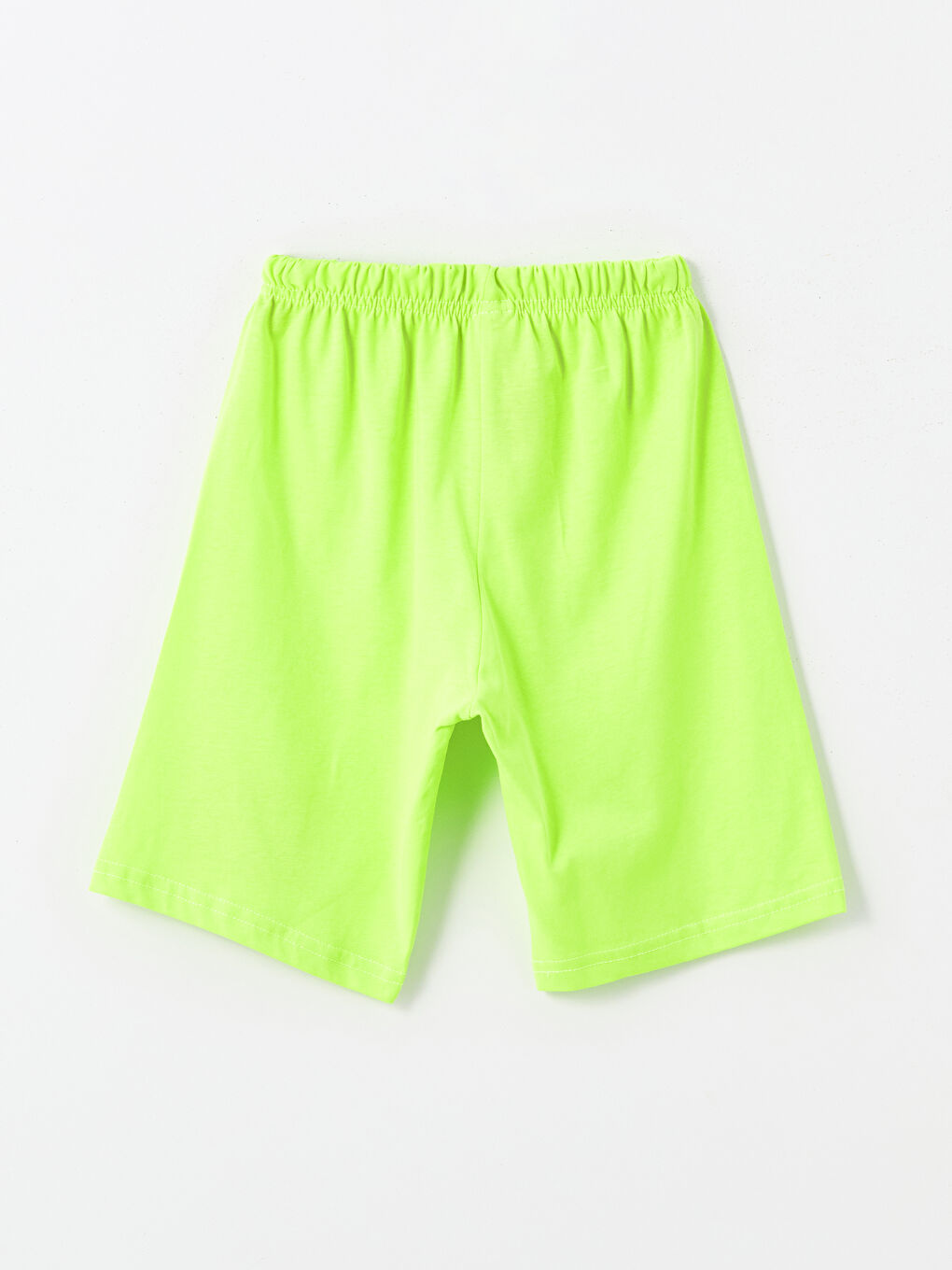 Yeşil Beli Lastikli Erkek Çocuk Pijama Şort-1