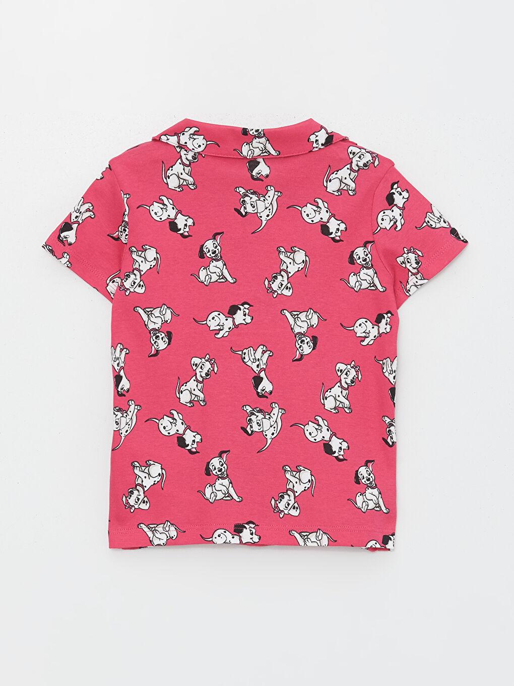 Ekru Gömlek Yaka 101 Dalmaçyalı Baskılı Kız Bebek Şortlu Pijama Takımı-6