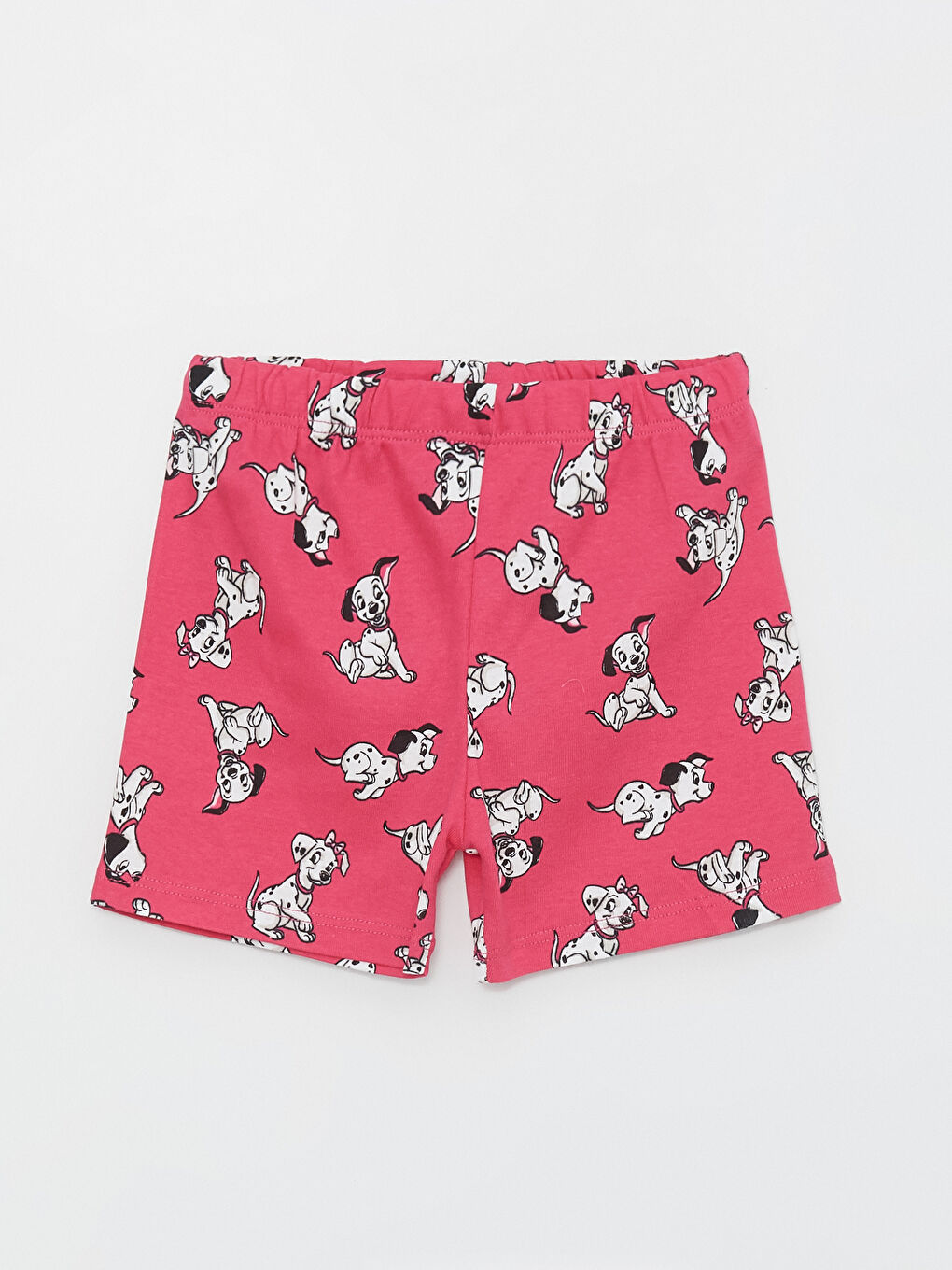 Ekru Gömlek Yaka 101 Dalmaçyalı Baskılı Kız Bebek Şortlu Pijama Takımı-7