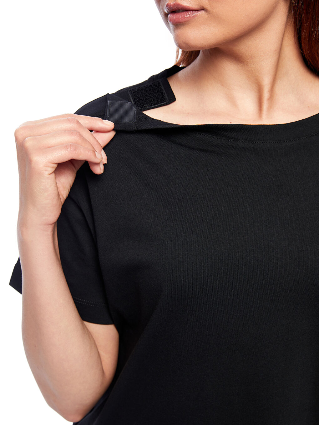 LCW Limitless Crew Neck Plain Short Sleeve Oversize Women's T-Shirt -S4K295Z8-CVL