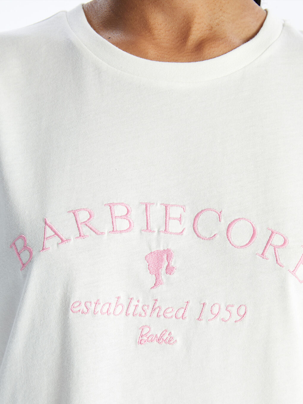 Crew Neck Barbie Printed Short Sleeve Women's T-Shirt -S4K326Z8-R9J